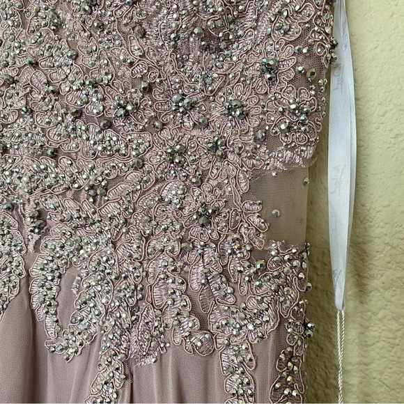 NWT Mac Duggal 20264 Applique Cap Sleeve Bodice Flowy Vintage Lilac Dress size 4 - Picture 13 of 16